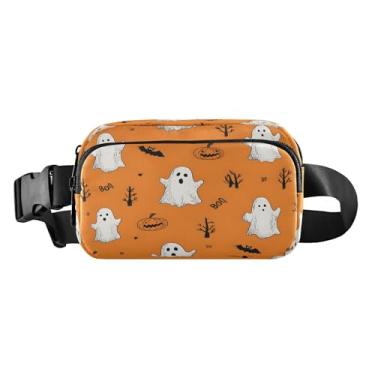 Imagem de CEBUGI Pochetes de caminhada para homens e mulheres, moda Halloween Boo resistente à água com cinto ajustável para treino, viagem, corrida