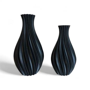 Imagem de Vasos Decorativos Elegantes – Designs ContemporâNeos Para Melhorar O Ambiente Da Sua Sala De Estar, Quarto, EscritóRio Ou Varanda.(Preto)