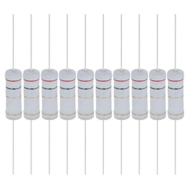 Imagem de YOKIVE 10 unidades de resistores de filme de óxido metálico de 2 ohm e 5 watts, 5% de chumbo axial de resistor de tolerância | à prova de chamas para circuitos eletrônicos DIY, projetos de áudio e