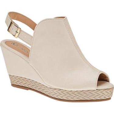 Imagem de Sandália Anabela Feminina Corda Fechada Plataforma Bloco-Feminino