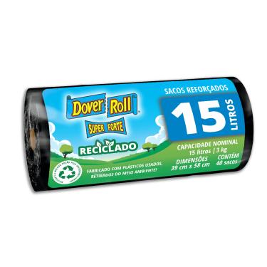Imagem de Dover Roll Reciclado rolo preto com c 40 sacos 015L