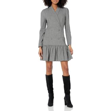 Imagem de Shoshanna Minivestido feminino de lã Zayda Crepe, Cinza, 36