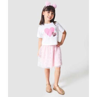 Imagem de Conjunto Infantil Coração Tule Marisa Tam 4 a 10 Off W-78209, 10, Off 