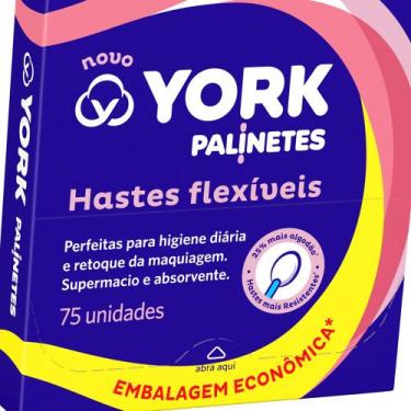 Imagem de Hastes Flexíveis York Algodão 75 un