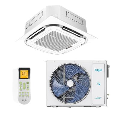 Imagem de Ar-Condicionado Split Inverter Cassete 36000 BTUs Elgin Plus Só Frio KDFI36C2NA / KDFE36C2CA / KDZP00N2DA 220V