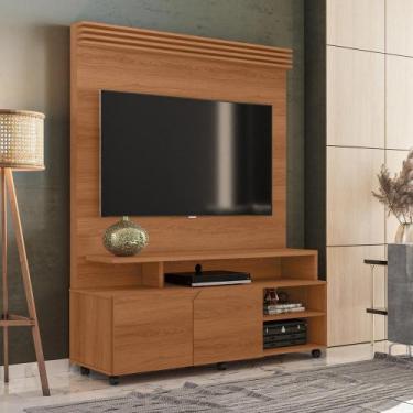 Imagem de Home Rack Berlim Lukaliam Móveis com Rodízios  Rack para TV até 60 Mod