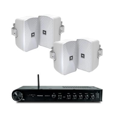 Imagem de  Kit Amplificador Slim 3800 HDMI Frahm + 4 Caixas SA-5 