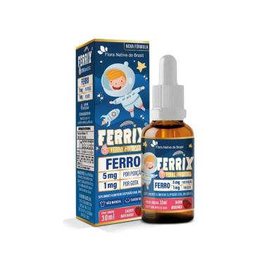 Imagem de FERRIX Ferro infantil 30ml Morango Flora Nativa-Unissex