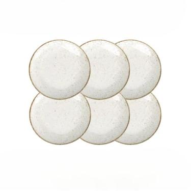 Imagem de Conjunto de jantar marrom rústico Opções de conjunto de pratos rasos, fundos e de sobremesa (Kit 6 Pratos Fundos 22 cm)