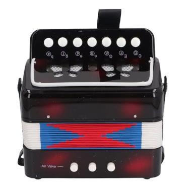 Imagem de ZJchao Acordeão Infantil, Instrumento Musical de Acordeão Com Botão de 7 Teclas Com Design de Fivela de Cinto e Material ABS de Qualidade Alimentar, para Crianças Iniciantes de 3 Anos (Preto)