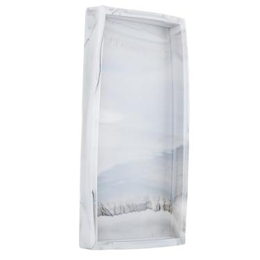 Imagem de Bandeja de armazenamento de silicone, organizador antiderrapante para banheiro e cozinha com superfície lisa, para garrafas de sabão, chaves, anéis de cosméticos, joias (P 9 x 3,8 cm)