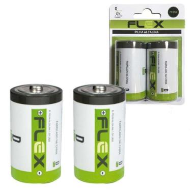Imagem de Pilha D Alcalina Com 2 Unidades Flex Fx-Dk2 Lanterna Radio