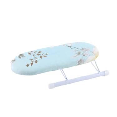 Imagem de KiBcsLic Mini tábua de passar roupa portátil com suporte, pés antiderrapantes, e dobrável, ideal para viagens, casa e dormitórios, Azul