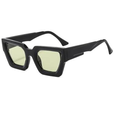 Imagem de Óculos de Sol UV400 - Lentes Cinza Bicolores Estilo Punk para Homens e Mulheres, Esportes ao Ar Livre, Corrida e Ciclismo, Preto e Verde