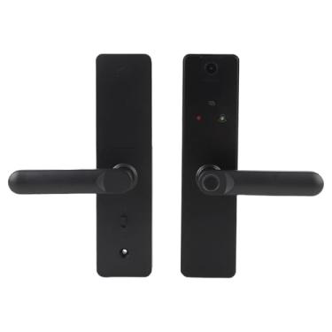 Imagem de Generic Fechadura de Porta Inteligente Com Câmera HD, 35 55 Mm 6 Métodos de Desbloqueio Senha de Impressão Digital Aplicativo de Cartão-chave Senha Temporária Com Campainha