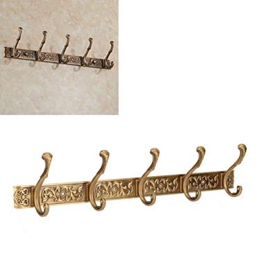 Imagem de Gancho de Parede Trilho Montado Atrás da Porta para Pendurar Casaco Chapéu e Roupas Vintage Hardware Alumínio Espacial Funcional Uso em Múltiplas Cena