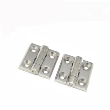 Imagem de 1 peça de liga de zinco equipamento industrial recipiente canto 304 dobradiças de porta de aço inoxidável 50 x 50 mm dobradiça de armário de ferragens para móveis (1 peça - aço polimento)