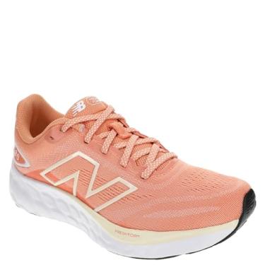 Imagem de New Balance Tênis de corrida feminino Fresh Foam 680 V8, Néctar de pêssego/branco/permafrost, 9.5 Wide