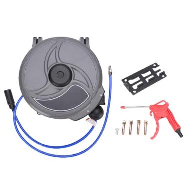 Imagem de Carretel de mangueira de ar retrátil, tubo de enrolamento de alongamento automático, tubo reforçado com fio pu para oficina, garagem, 10mm, 10m