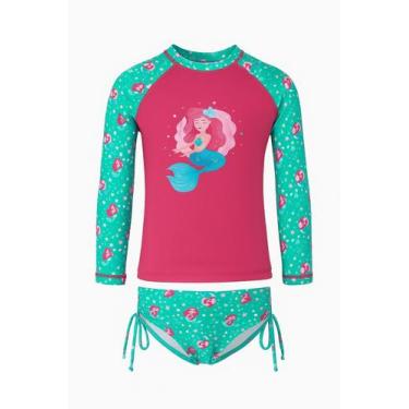 Imagem de Kit 3 Peças Blusa Pro Uv 50 + Biquíni + Top Infantil Juvenil - Rey Sho