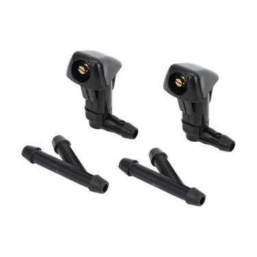 Imagem de INFINAUTO Bocal de lavagem de para-brisa dianteiro com conector de mangueira nº 76810SDAA11 para Honda Civic 2006-2011 para Honda Odyssey 2005-2010 Plástico Preto