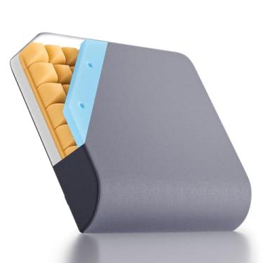 Imagem de VCOMSOFT Almofada de espuma viscoelástica para cadeira de escritório 45,7 cm x 40,6 cm – Almofada de assento de cóccix refrescante de 3 camadas para alívio de pressão e dor no cóccix respirável