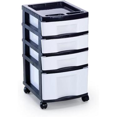 Imagem de Gaveteiro Plástico Branco 4 Gavetas