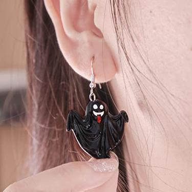 Imagem de Brincos de Halloween para Cosplay Acessório Festa com Pingente Decoração Meninas Mulheres e Homens Leve Alto- PET Moda Mascarada Carnaval Páscoa Perfo