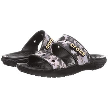 Imagem de Crocs Sandália clássica unissex para adultos, Preto, 45