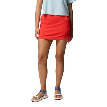 Imagem de Columbia Saia feminina franzida para todas as estações, Papoula vermelha, M