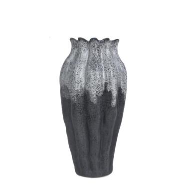 Imagem de Vaso de cerâmica estilo chinês ornamentos de sala de estar varanda decoração de casa artesanato criativo vasos de flores