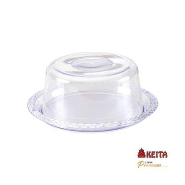 Imagem de Porta Queijo com Tampa Trança Keita  Design Clássico para Mesa Posta