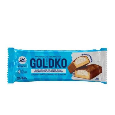 Imagem de Barra de Proteína Chocolate ao Leite com Recheio de Marshmallow GoldKo