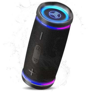 Imagem de TREBLAB Alto-falante Bluetooth HD77, alto-falante portátil sem fio de 30 W com som estéreo de 360° e graves profundos, alto-falante Bluetooth IPX7 à prova d'água, bateria 20H, emparelhamento TWS para