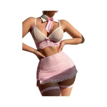 Imagem de Conjunto De Lingerie Babydoll Transparente Curvy, Vestido De Noite Sex