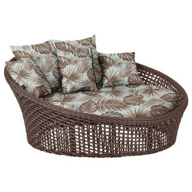 Imagem de Chaise Hungria Pintura Preta Corda Náutica E6 Trama Original Marrom