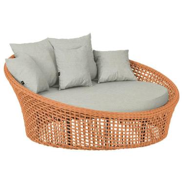 Imagem de Chaise Hungria Pintura Preta Corda Náutica E3 Trama Original Terra Cota