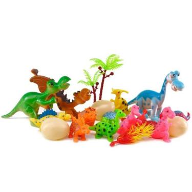 Imagem de Kit 18 Dinossauros Brinquedo Infantil Plástico Educativo Miniatura - G