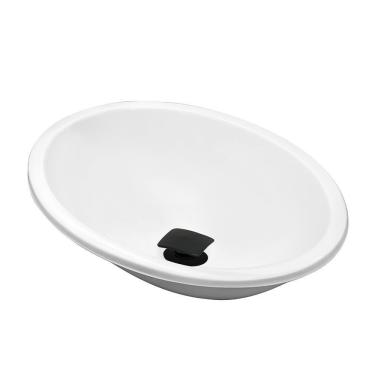 Imagem de Cuba Pia Banheiro Sophia Com Valvula Click Black Branco