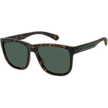 Imagem de Óculos de Sol Polaroid 2155 S HGC 57UC Marrom Masculino - Marrom - Masculino - Único-Ma...