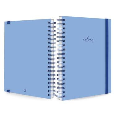 Imagem de Caderno Capa Dura Colegial 96 Folhas Espiral para Anotações Tipo Caderneta Caderno A5 Estilo Caderno de Anotações Alternativa ao Caderno 96 Folhas Capa Dura Não Acompanha Caneta (Azul Claro,10 Matérias (200 folhas))