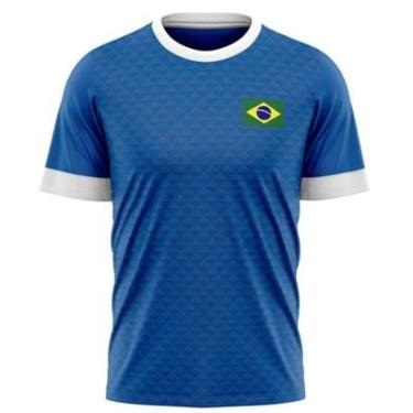 Imagem de Camiseta Braziline Jatobá Brasil Masculino - Azul Azul G-Masculino