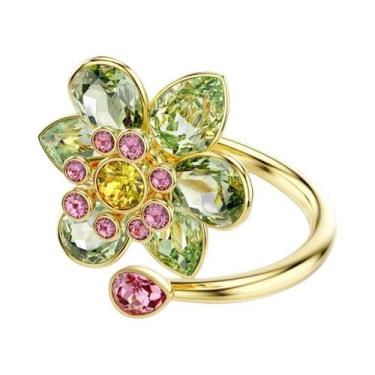 Imagem de Conjunto De Anéis Florais De Alta Qualidade: Combinação De Cores Vibra