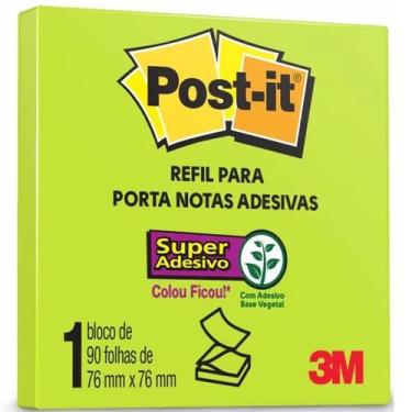 Imagem de POST-IT Refil POP-UP 76MM X 76MM Verde Neon 90 Folhas - 3M