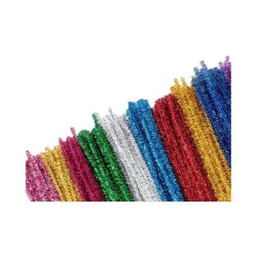 Imagem de Fios De Chenille Com Glitter 30CM Materiais Para Artesanato De Árvore 