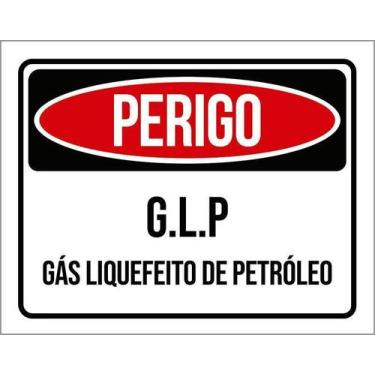 Imagem de Kit 5 Placa Acm Perigo Gás Liquefeito Petróleo 18X23 - Sinalizo