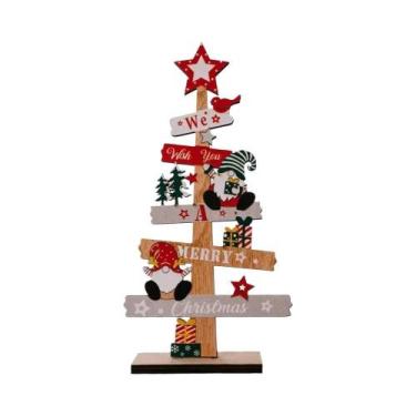 Imagem de Árvore De Natal De Madeira Para Mesa Do Papai Noel, Decoração DIY De 2