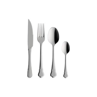 Imagem de Faqueiro Oxford em Aço Inox 24 Peças Ouro Preto