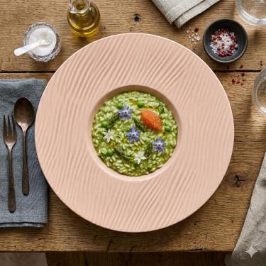 Imagem de Prato Apresentação Relevo Dunas Creme Germer Porcelanas