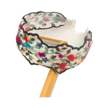 Imagem de Tiara de tule com flores bordadas femininas populares  acessório de fa